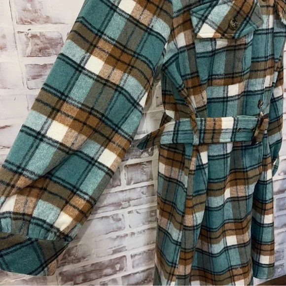 Entro Green Brown Utility Jacket large - Picture 4 of 8